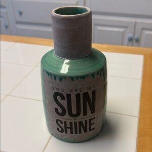 Sunshine Green and Gray Vase